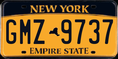 NY license plate GMZ9737
