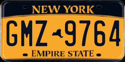 NY license plate GMZ9764