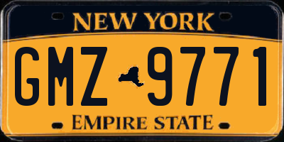 NY license plate GMZ9771