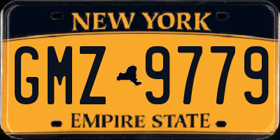 NY license plate GMZ9779