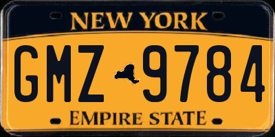 NY license plate GMZ9784
