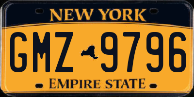 NY license plate GMZ9796