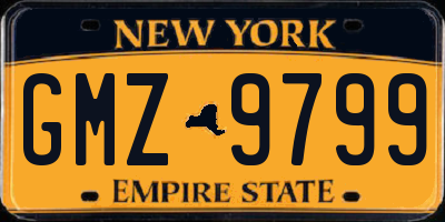 NY license plate GMZ9799