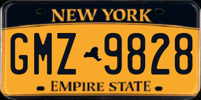 NY license plate GMZ9828