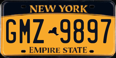NY license plate GMZ9897