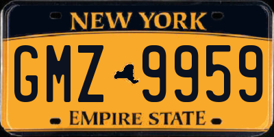 NY license plate GMZ9959