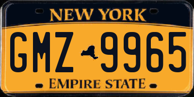 NY license plate GMZ9965