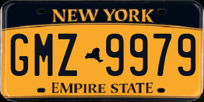 NY license plate GMZ9979