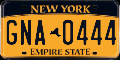 NY license plate GNA0444