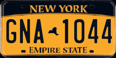 NY license plate GNA1044