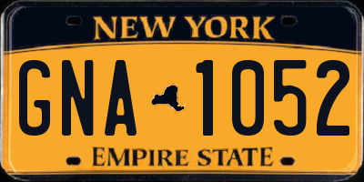NY license plate GNA1052