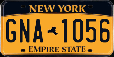 NY license plate GNA1056