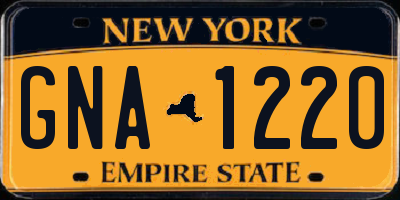 NY license plate GNA1220
