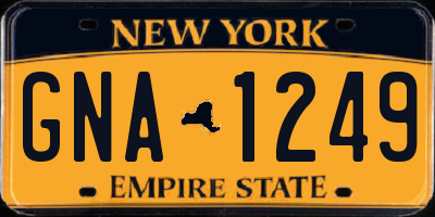 NY license plate GNA1249