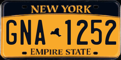 NY license plate GNA1252