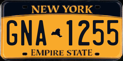 NY license plate GNA1255