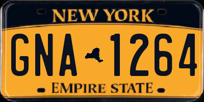 NY license plate GNA1264