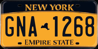 NY license plate GNA1268
