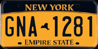 NY license plate GNA1281