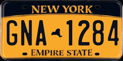 NY license plate GNA1284