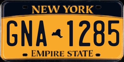 NY license plate GNA1285