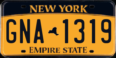 NY license plate GNA1319
