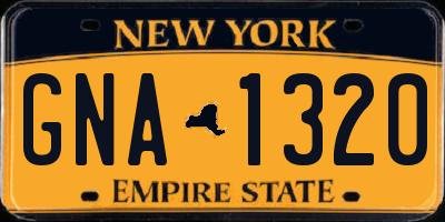 NY license plate GNA1320