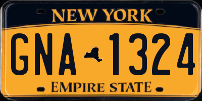 NY license plate GNA1324