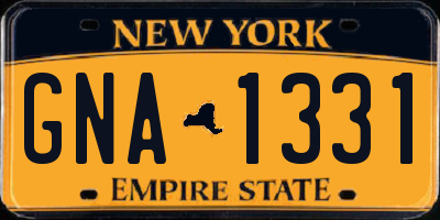 NY license plate GNA1331