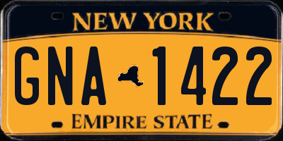 NY license plate GNA1422