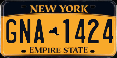 NY license plate GNA1424
