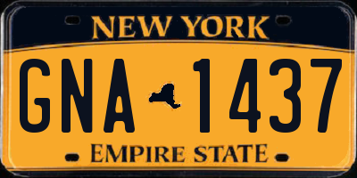 NY license plate GNA1437