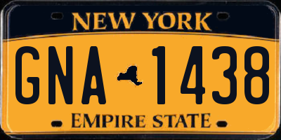 NY license plate GNA1438