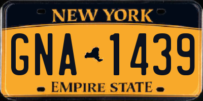 NY license plate GNA1439
