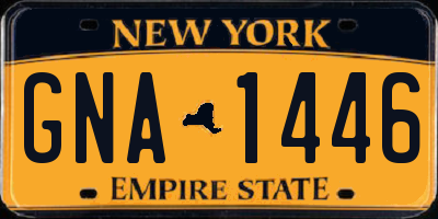 NY license plate GNA1446