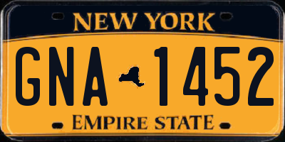 NY license plate GNA1452