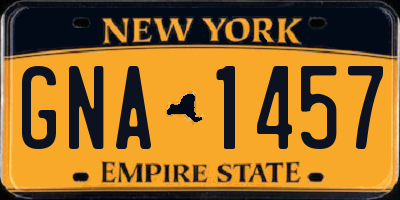 NY license plate GNA1457