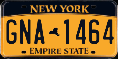 NY license plate GNA1464