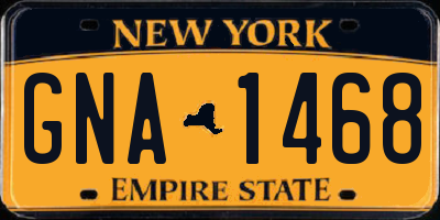 NY license plate GNA1468