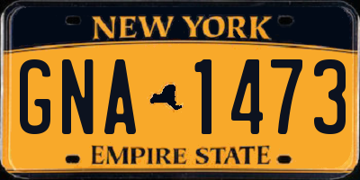 NY license plate GNA1473