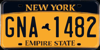 NY license plate GNA1482