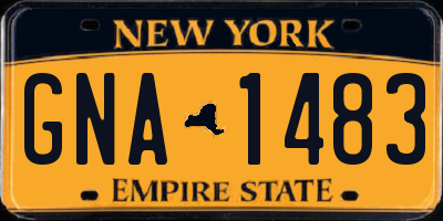 NY license plate GNA1483
