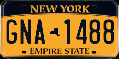NY license plate GNA1488