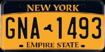 NY license plate GNA1493