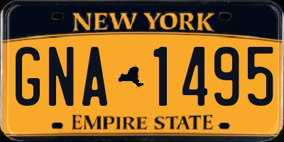 NY license plate GNA1495