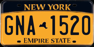 NY license plate GNA1520