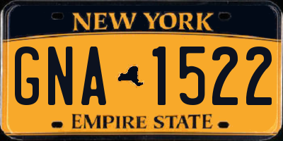 NY license plate GNA1522