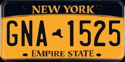 NY license plate GNA1525