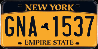 NY license plate GNA1537