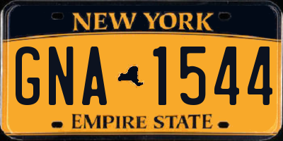 NY license plate GNA1544